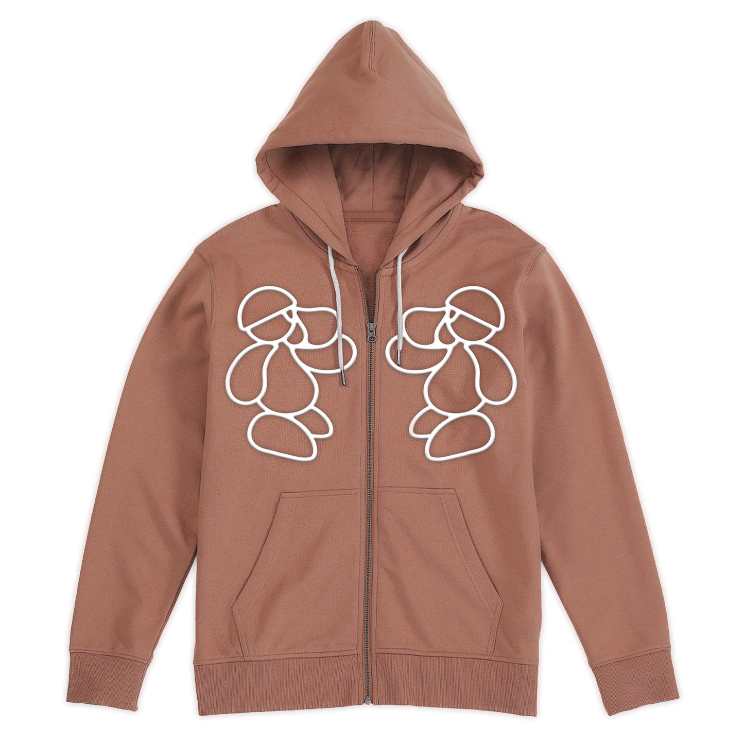 Kilroy Embroidered Zip Up - Coral