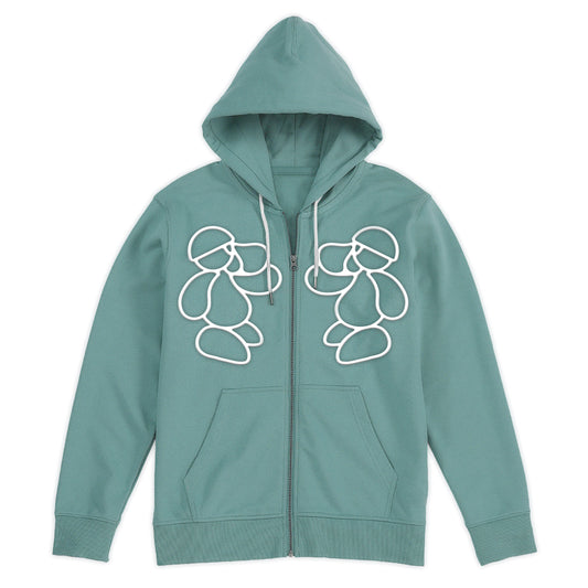 Kilroy Embroidered Zip Up - Jade